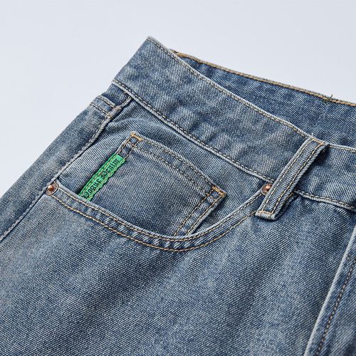 大牛传说夏季薄款牛仔短裤男士宽松直筒休闲大码百搭五分裤中裤子