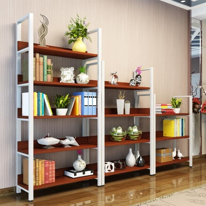 简易书架落地置物架组合陈列架储物架梯形货架展示架书柜