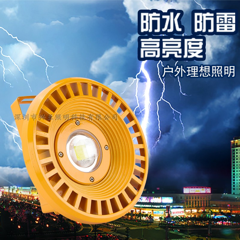 led防爆灯工矿灯户外防水泛光灯50W80W100W200W加油站煤矿专用