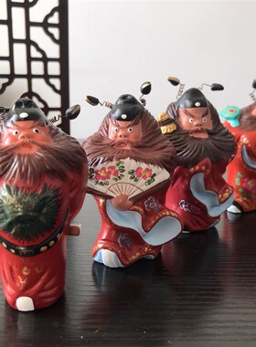 钟馗 泥人张中国特色手工艺品彩塑泥人桌面小摆件