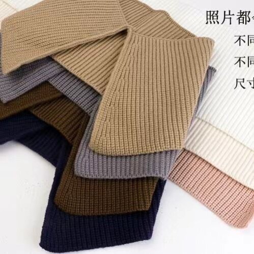 2024新款毛线罗纹翻领针织螺纹方领秋冬毛衣假领羽绒服防脏领单卖