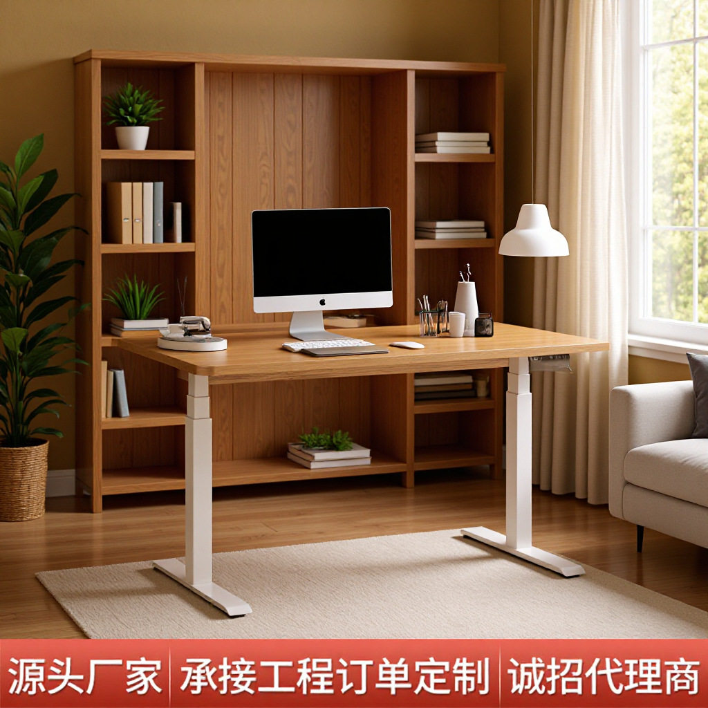 2025新款电动升降桌书桌双电机自动智能电脑桌子办公工作台桌腿