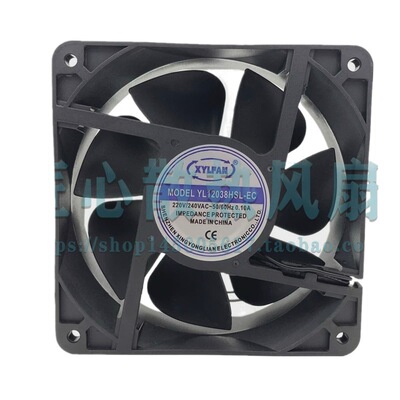 XYLFAN YL12038HSL-EC 220V 0.10A 120x120x38mm 12厘米散热风扇