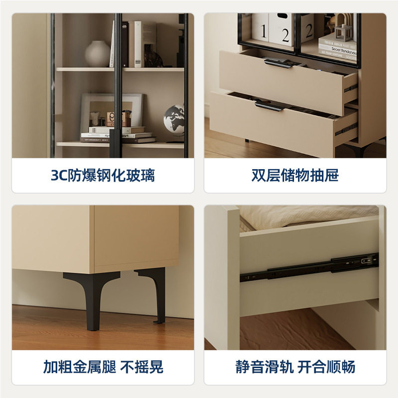 实木转角墙角收纳柜客厅展示