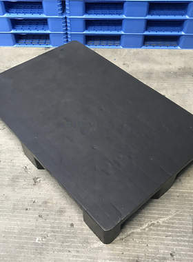 黑色塑料托盘表面防静电值6-9次方塑胶卡板平面1208九脚叉车栈板