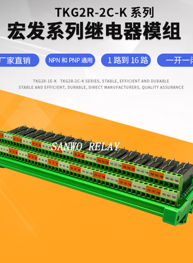 16路宏发继电器模组HF115F-2ZS4 8脚/16A/二组转换/250VAC 12VDC