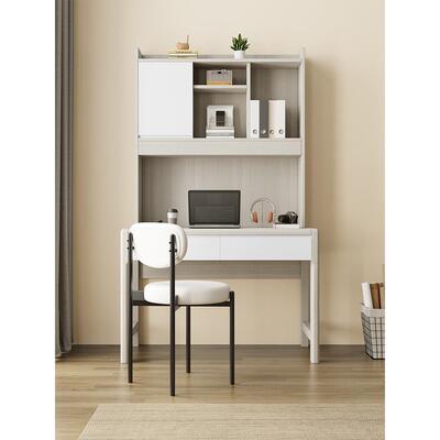 书桌书架组合北欧电脑台式桌学生书柜电脑桌家用书房书桌柜一W18