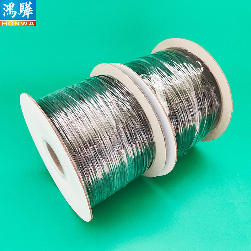 镀锌丝环保的pe椭圆形黑色扎带 pvc材质椭圆扁线黑色铁芯线厂家