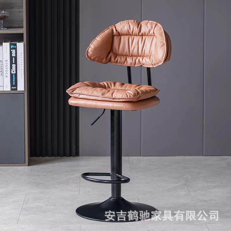 吧台椅现代简约旋转高脚凳收银台升降轻奢吧凳子家用靠背酒吧椅子