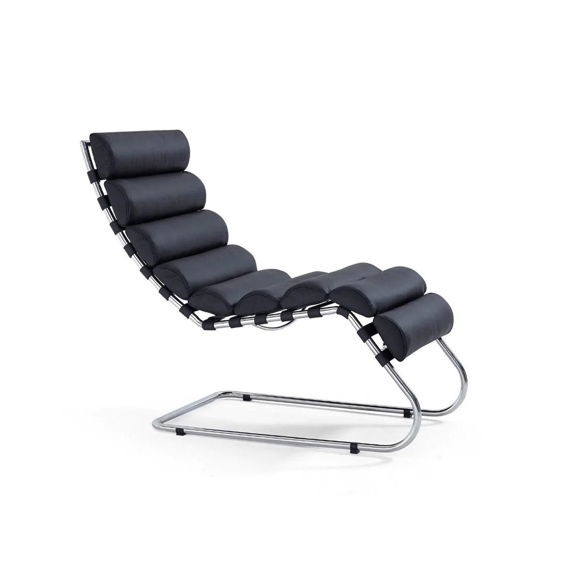Mr chaise lounge牛皮躺椅家用客厅懒人沙发阳台都市不锈钢休闲椅
