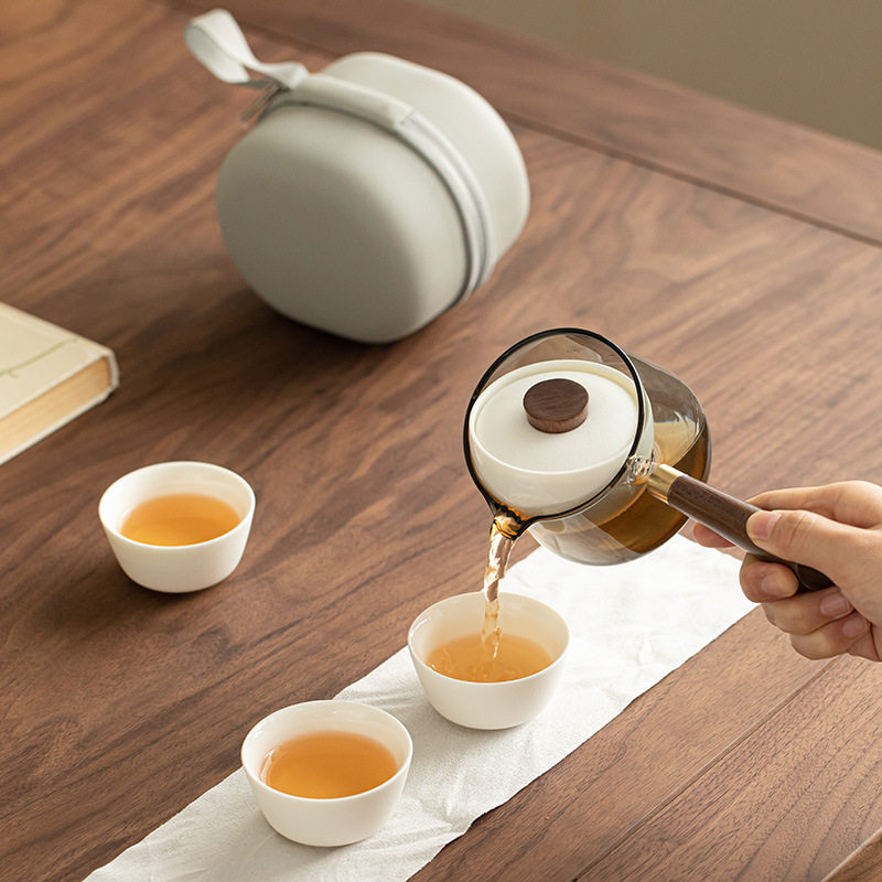 逍遥泡自动泡茶器功夫旅行茶具便携式露营随身户外泡茶壶快客杯