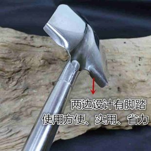 户外农用尖头小铁锹挖实用 园艺种花松土工具不锈钢铲子花铲铁铲H