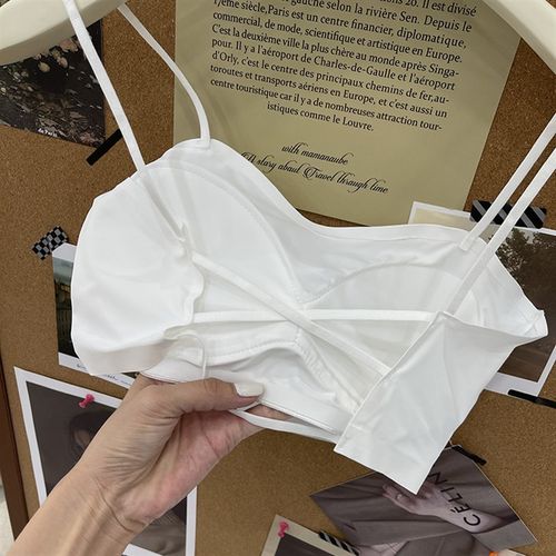 陈姬儿夏季新款细肩带美背女防走光打底吊带短款无痕背心内衣2324