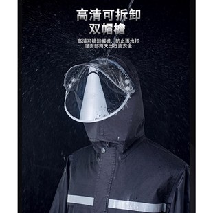 全身防暴雨外卖雨披 男女双层加厚电动车骑行专用长款 雨衣雨裤 套装