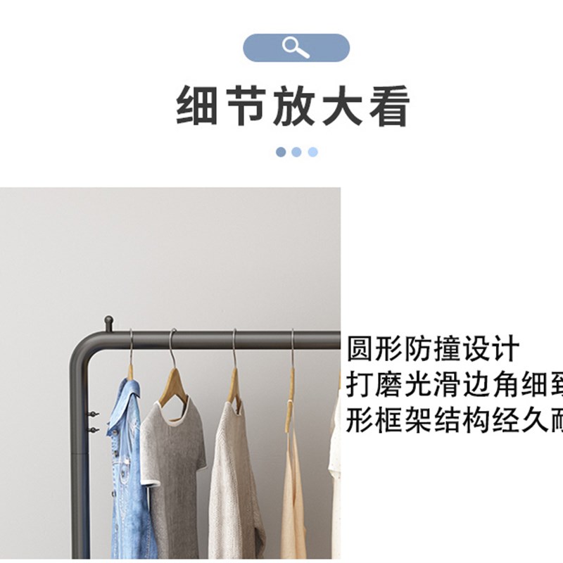 衣架落地服装店专用女装陈列展示中岛货架挂衣杆摆摊童装晾晒架子