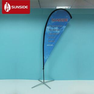水滴旗户外旗帜随风转动广告刀旗户外沙滩旗水滴型旗刀旗旗杆