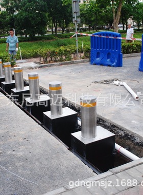 NGM升降不锈钢液压路柱 自动升降防撞路柱 学校门口拦车伸缩路柱