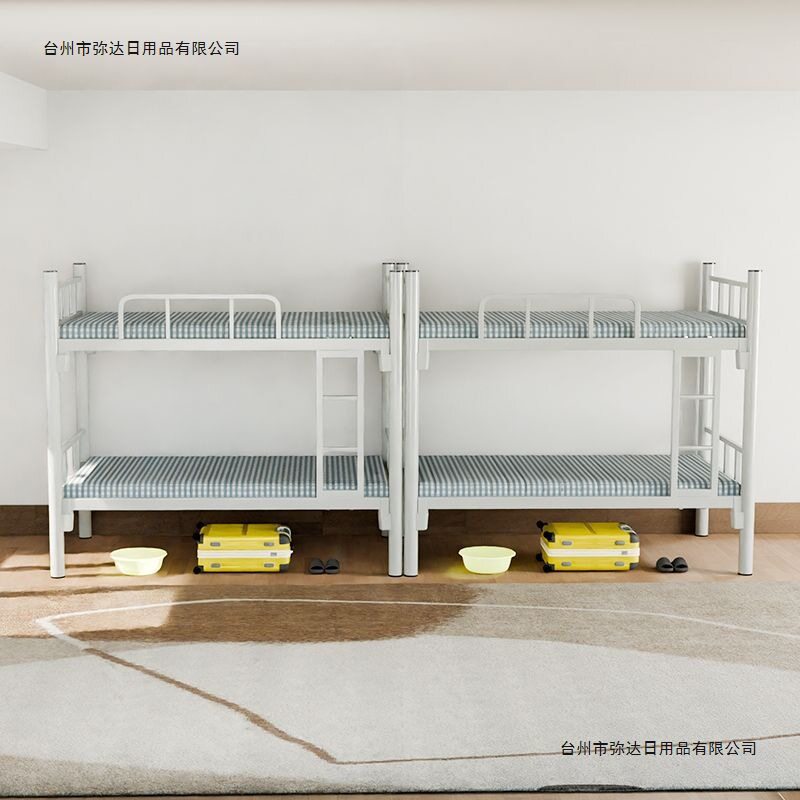 包邮上下铺铁架床员工宿舍高低铁床学生双层架子床工地简易单层床