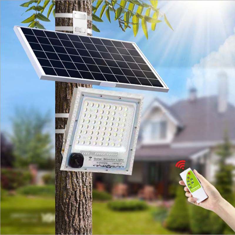 投光灯太阳能光伏监控led户外照明庭院灯户外防水24小时录像