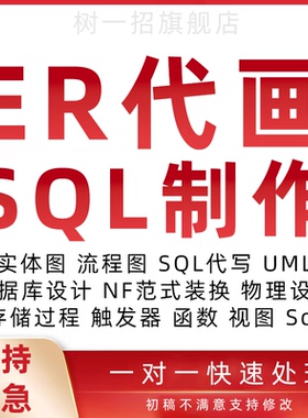 ER图UML建模流程图代画用例时序类图顺序图活动图mysql数据库设计