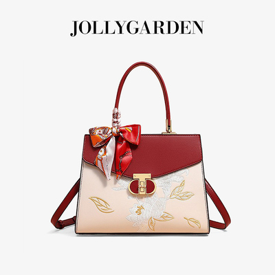 JOLLYGARDEN中式国风刺绣托特包