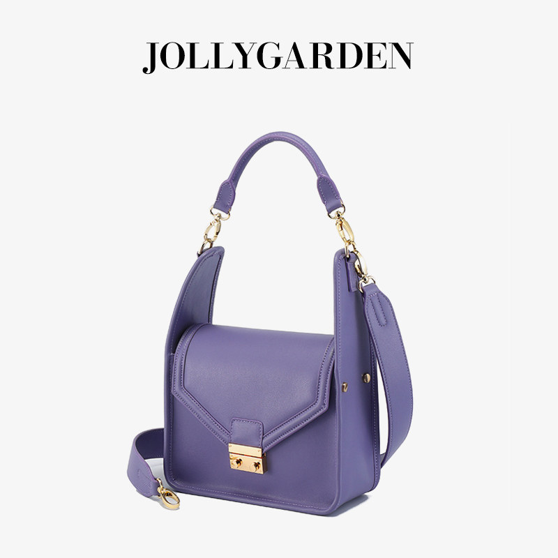 JOLLY GARDEN【烟语】新年礼物紫色手提机车小方包手提单肩腋下包,箱包皮具/热销女包/男包,小方包,淘宝优惠券,粉丝福利购,淘宝优惠卷