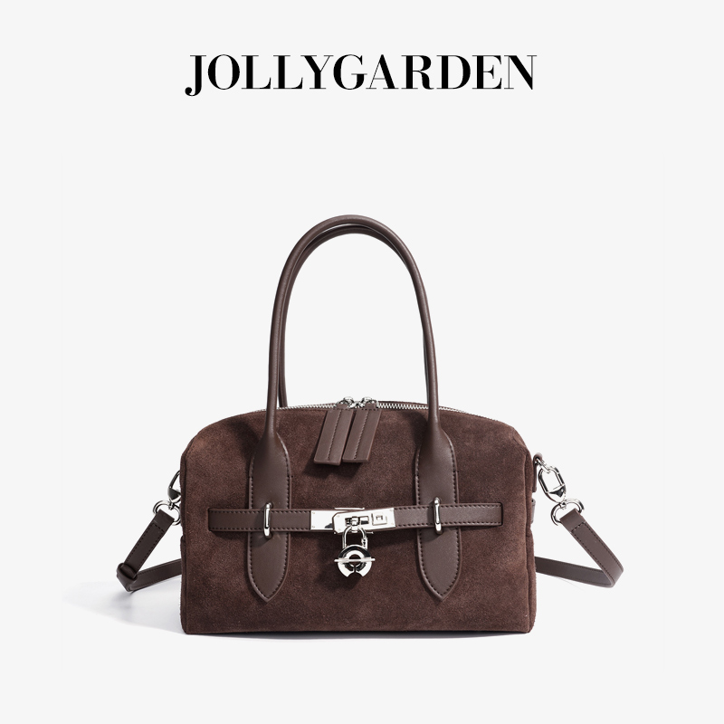 秋冬波士顿包磨砂单肩手提斜挎