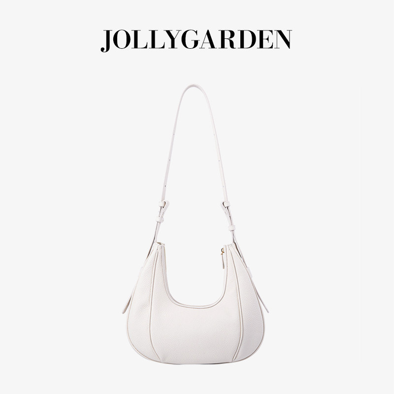 JOLLY GARDEN【景行】新年礼物头层牛皮hobo半月包手提单肩斜挎包,箱包皮具/热销女包/男包,单肩包,淘宝优惠券,粉丝福利购,淘宝优惠卷