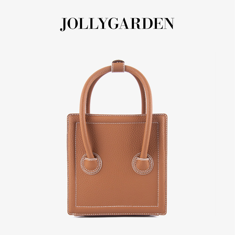 JOLLY GARDEN【吐司】新款真皮不撞款手提小方包通勤单肩斜挎女包,箱包皮具/热销女包/男包,小方包,淘宝优惠券,粉丝福利购,淘宝优惠卷