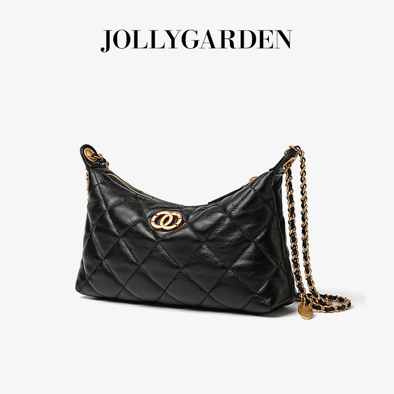 菱格链条羊皮单肩腋下约会日常