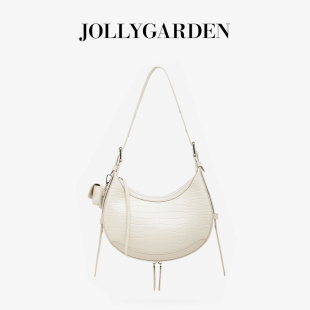 春夏新款 潮歌 真皮月牙包通勤女士单肩斜挎饺子包 GARDEN JOLLY
