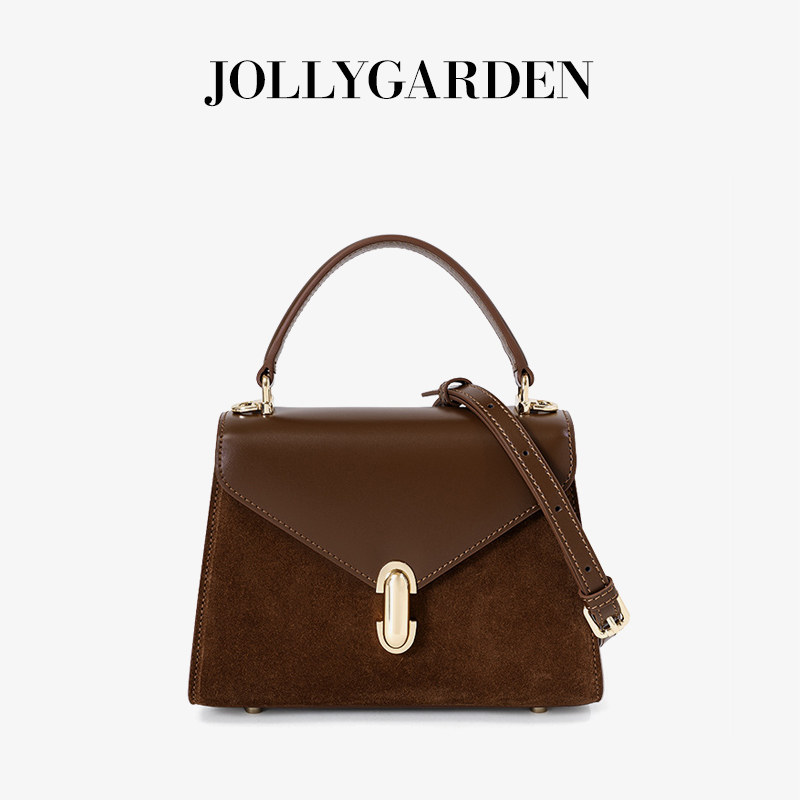 JOLLY GARDEN【松间】新款磨砂皮手拎马鞍包通勤单肩斜挎小方包女,箱包皮具/热销女包/男包,单肩包,淘宝优惠券,粉丝福利购,淘宝优惠卷