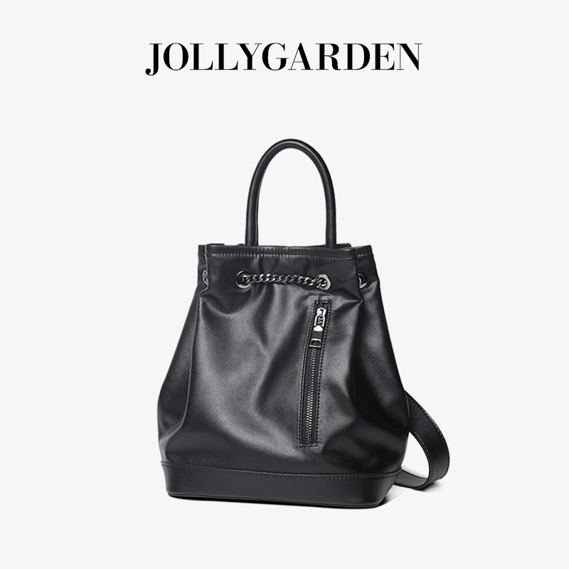 JOLLYGARDEN黑色慵懒风托特包