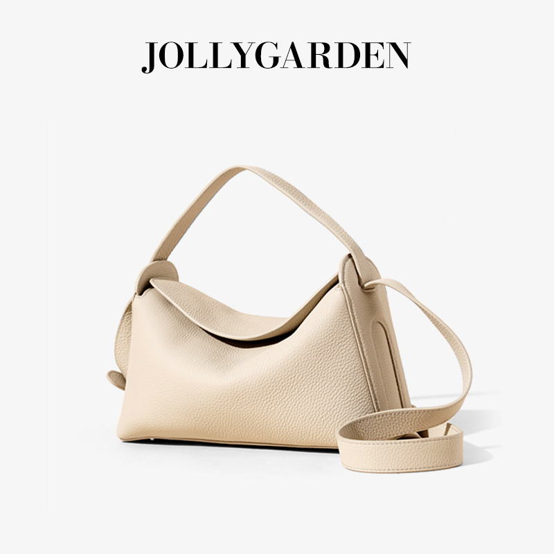 JOLLYGARDEN白色真皮时尚枕头包