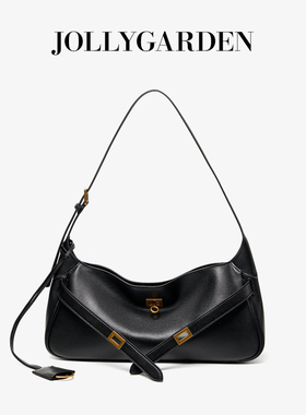 JOLLY GARDEN【云溪】新款磨砂麂皮大容量法棍包通勤单肩腋下女包