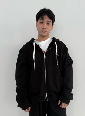 Vcatecx秋冬毛圈连帽拉链卫衣男女boxy宽松水洗外套慵懒感夹克潮