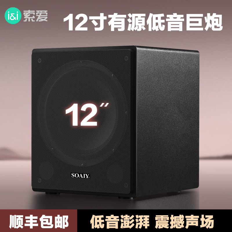 索爱SA-YD12 12寸家庭影院家用有源重低音炮音箱内置大功率放大器