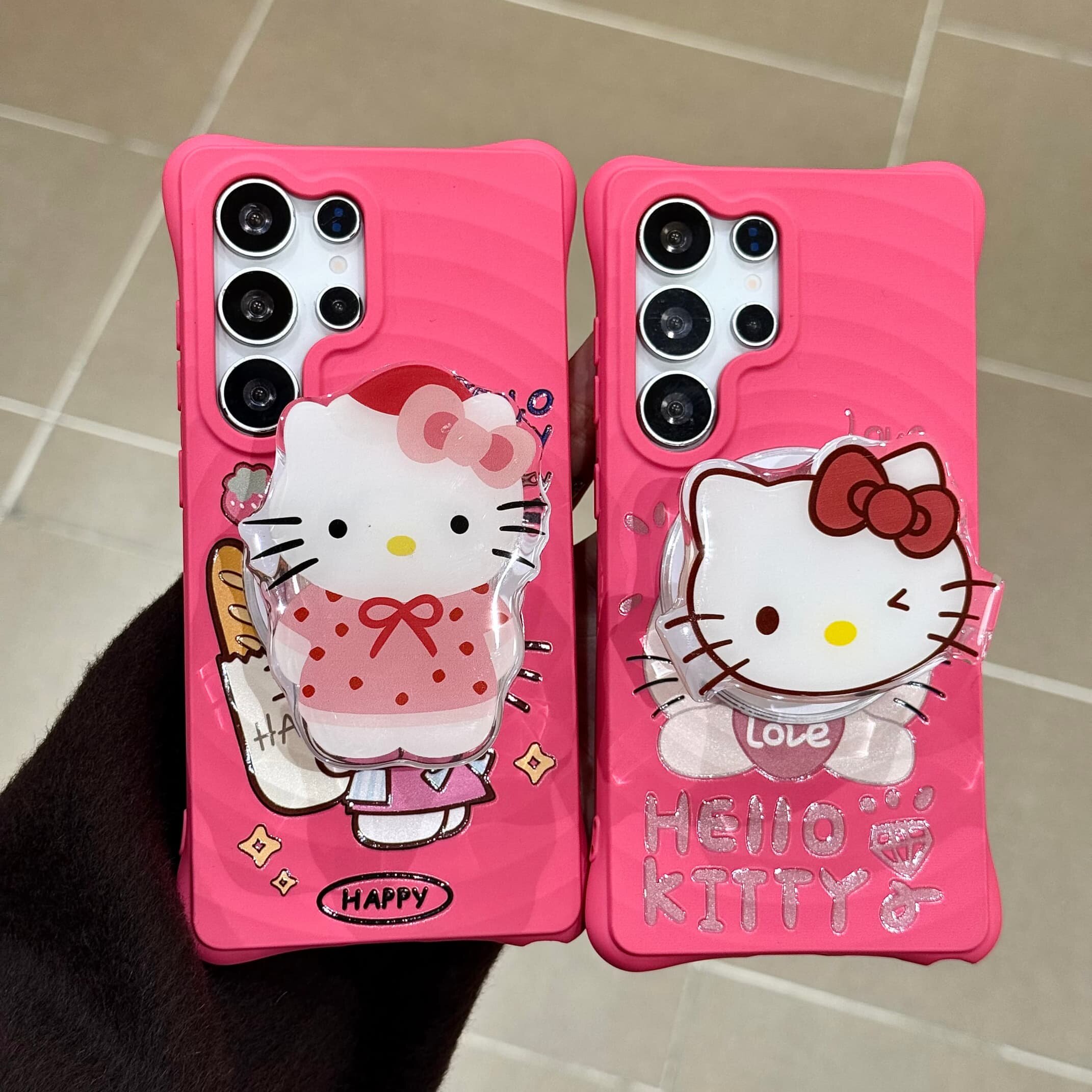 吉能虎KT猫适用于三星S26Ultra带手链支架手机外壳S25/S24/S23FE/S22+全包边防摔卡通ins风保护套