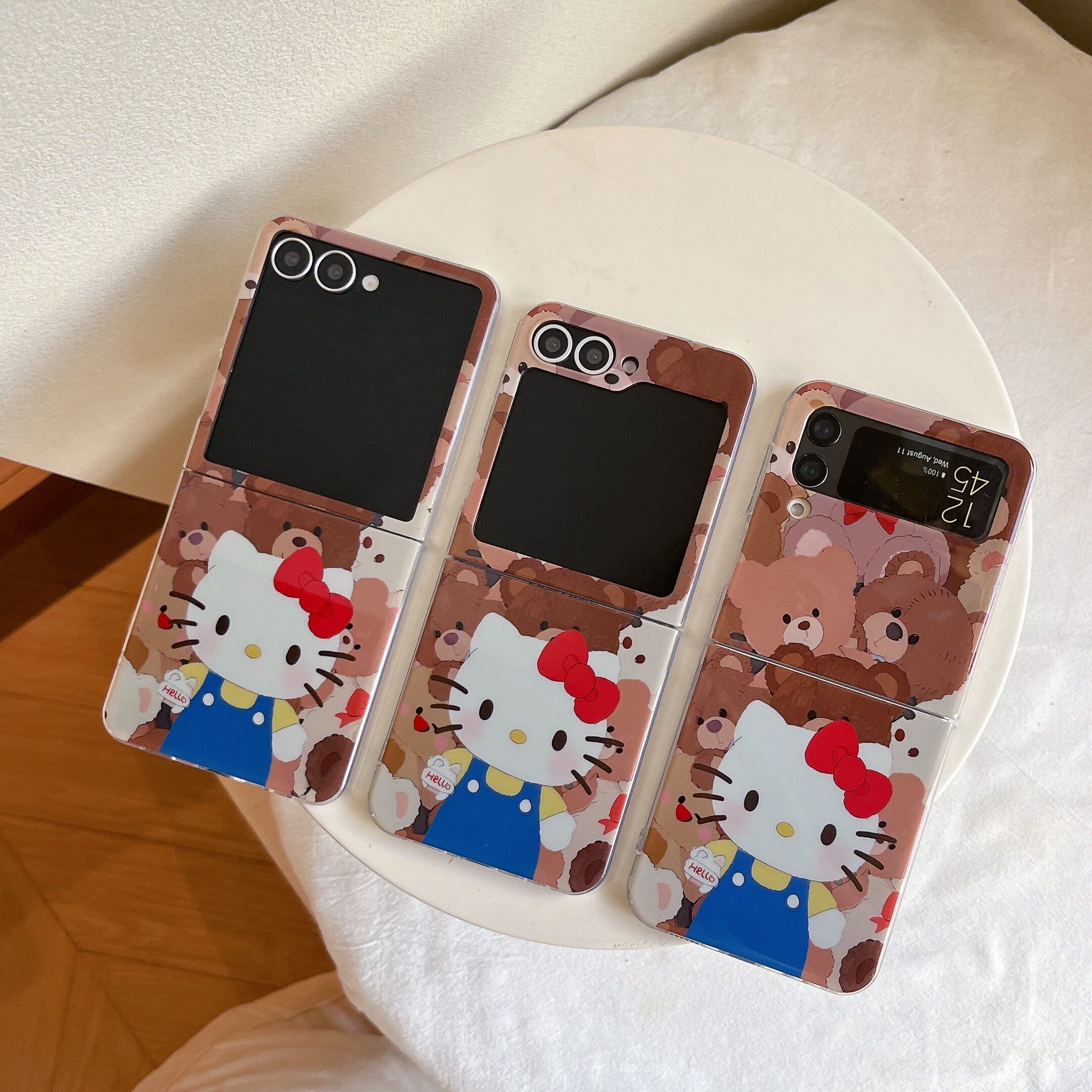 吉能虎新款小熊玩偶kitty适用于三星ZFlip7带手绳手机外壳W24Flip全包防摔ZFlip6/4/3ins风女款W23Flip保护套