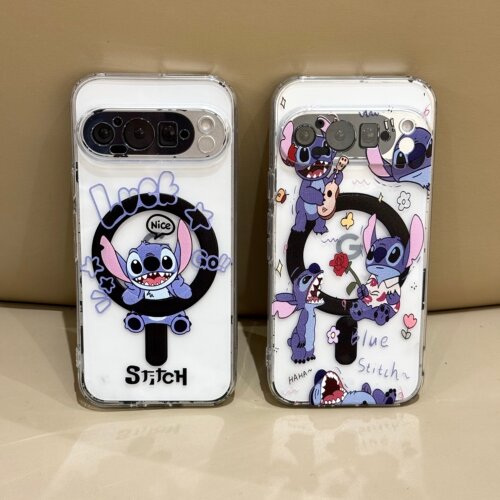 吉能虎卡图吉他史迪仔适用于谷歌Pixel11proXL带手绳支架磁吸手机壳10/9全包防摔保护套