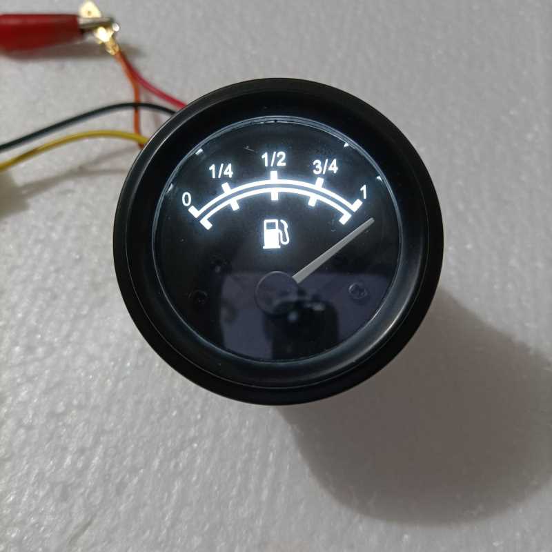 拖拉机收割机车载圆形油量表头12v24v55mm指针款电阻值油表