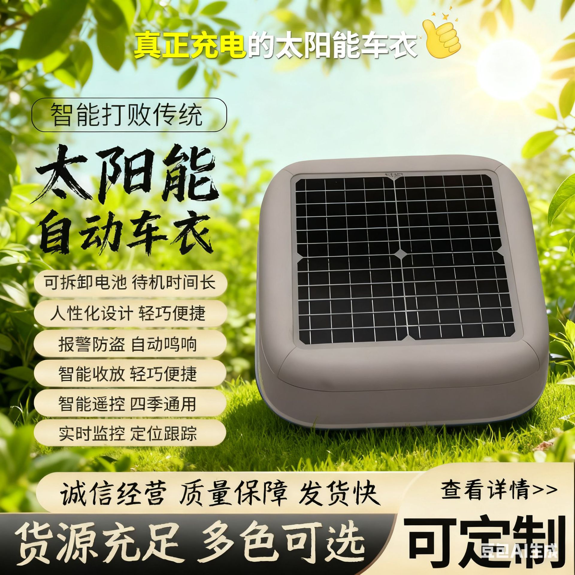 夏季汽车防晒遮阳神器智能收放车衣车罩 隔热防雨防尘遮阳罩批发