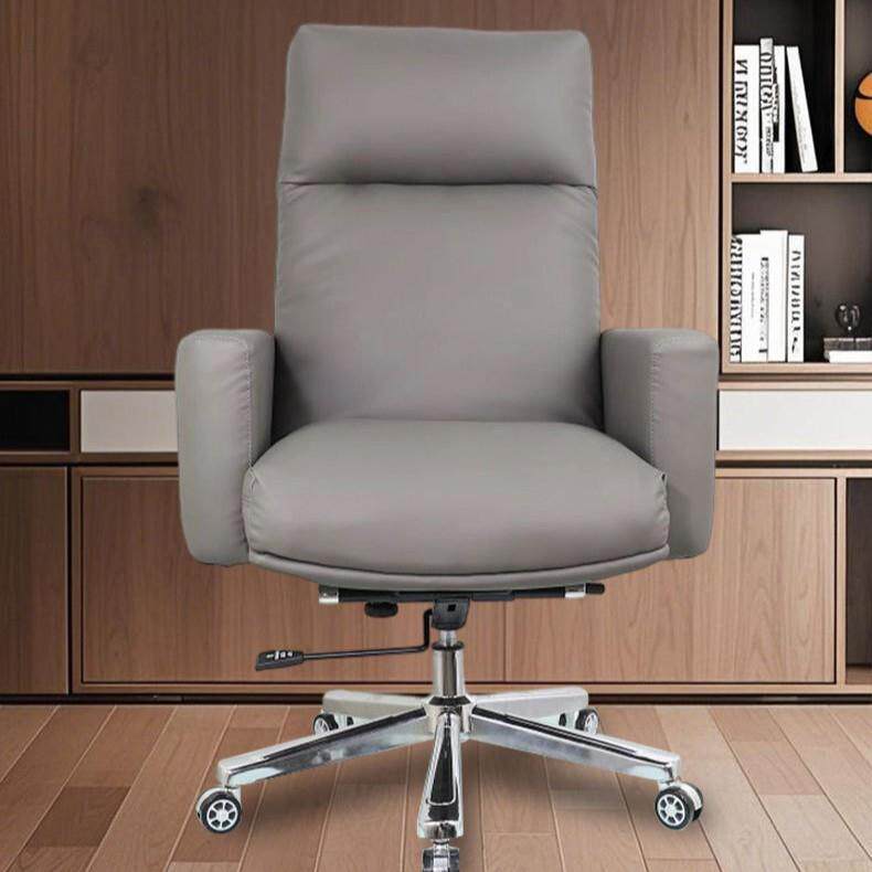 家用电脑椅弓形高背久坐会议椅办公桌总裁大班椅简约皮革学习椅子