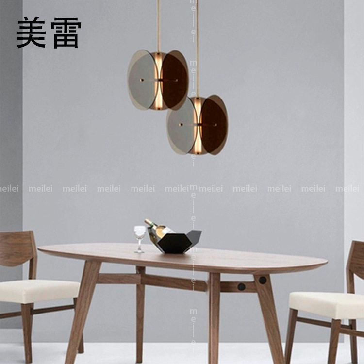 现代简约北欧客厅卧室衣帽间过道商场创意烟灰色玻璃后现代吊灯
