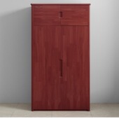 实木制式 衣柜组合营具家具中式 双门衣柜宿舍家用大容量对开衣橱