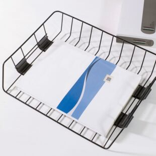 可设计铁艺篮办公收纳文件篮金属文具篮铁线篮置物架桌面杂物架