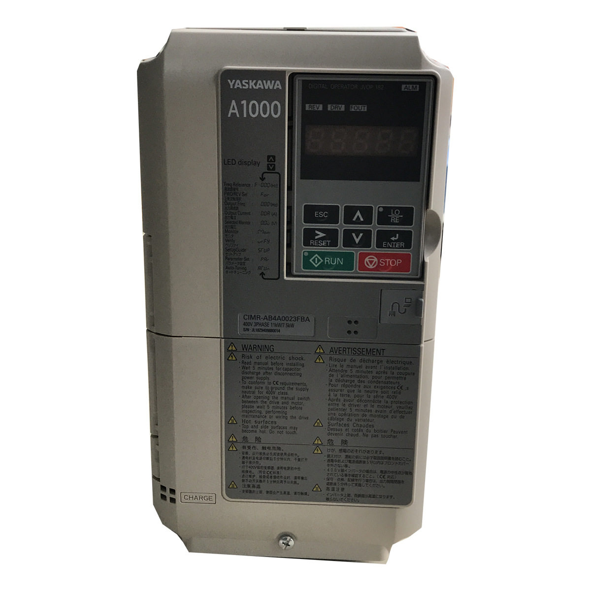 安川A1000系列通用变频器CIMR-AB4A0005FBA 2.2KW订货号AB4A0005