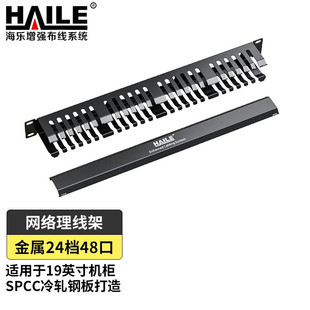 理线架24档48口 工程级加厚型机柜网络理线架线缆管理器 19寸