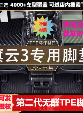 奇瑞旗云3专用TPE全包围脚垫