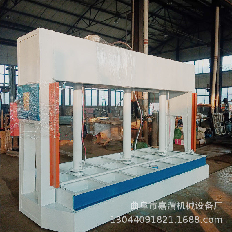 三缸液压木门冷压机 60吨全自动门板压合机 定制分段式石材冷压机